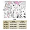 Boykisser Silly Cat Flannel Blanket Cartoon Creative Throw Blanket For Home El Sofa  150*125Cm Bedspreads