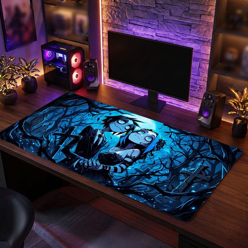 Big Mouse PadCorpse Bride Emily Victor Extended Soft Desk Mat Gaming Office Computer Table Decor Mat