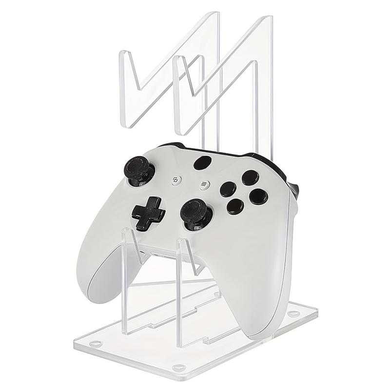Game Handle Display Stand With Headphone Holder Clear 2 Layer Gaming Accessories Organizer Storage Rack For 1/2 Controllers PS5 PS4 Controller Stand