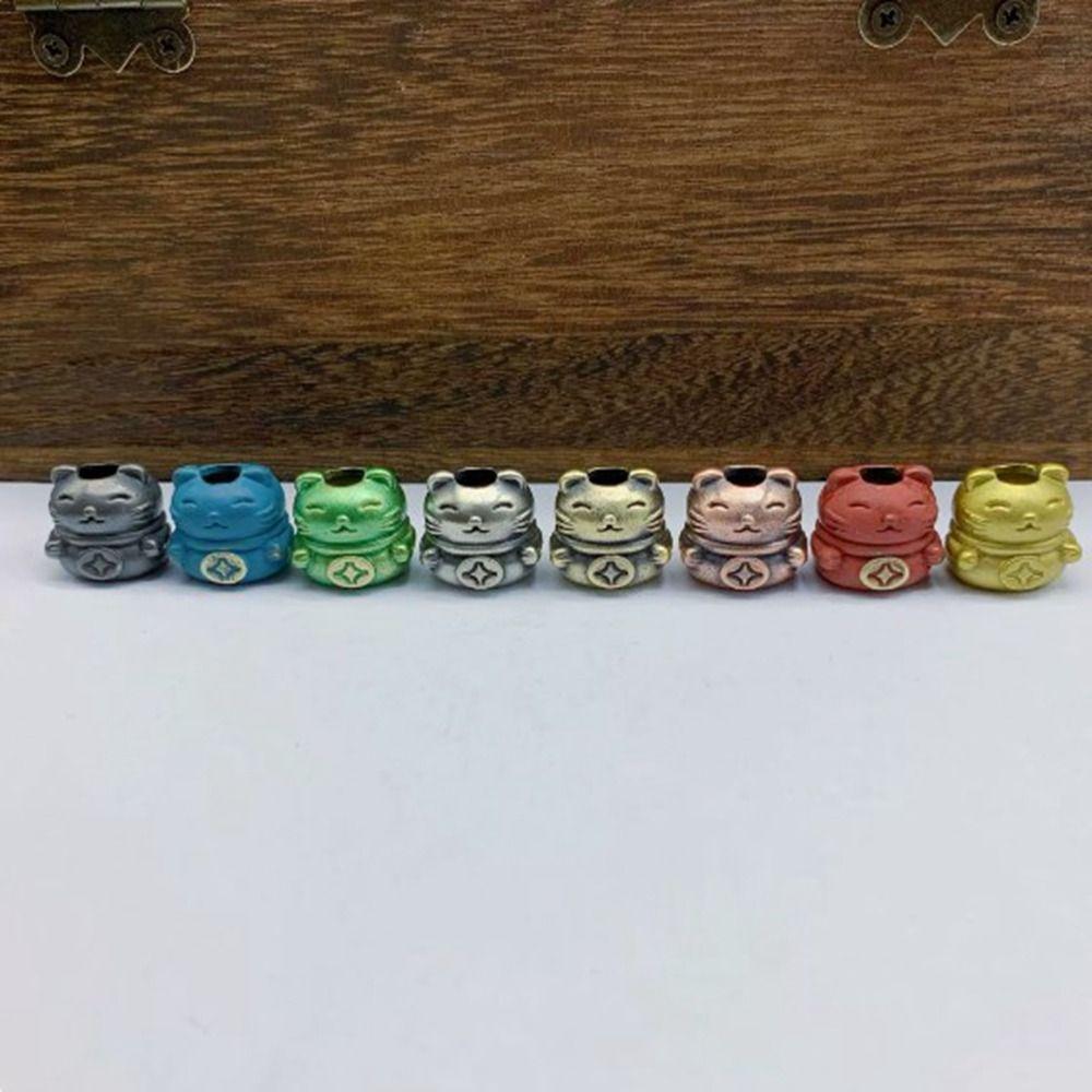 Handmade Lucky Cat Elephant Head Charms Bracelet Lanyard Pendant EDC Outdoor Tool