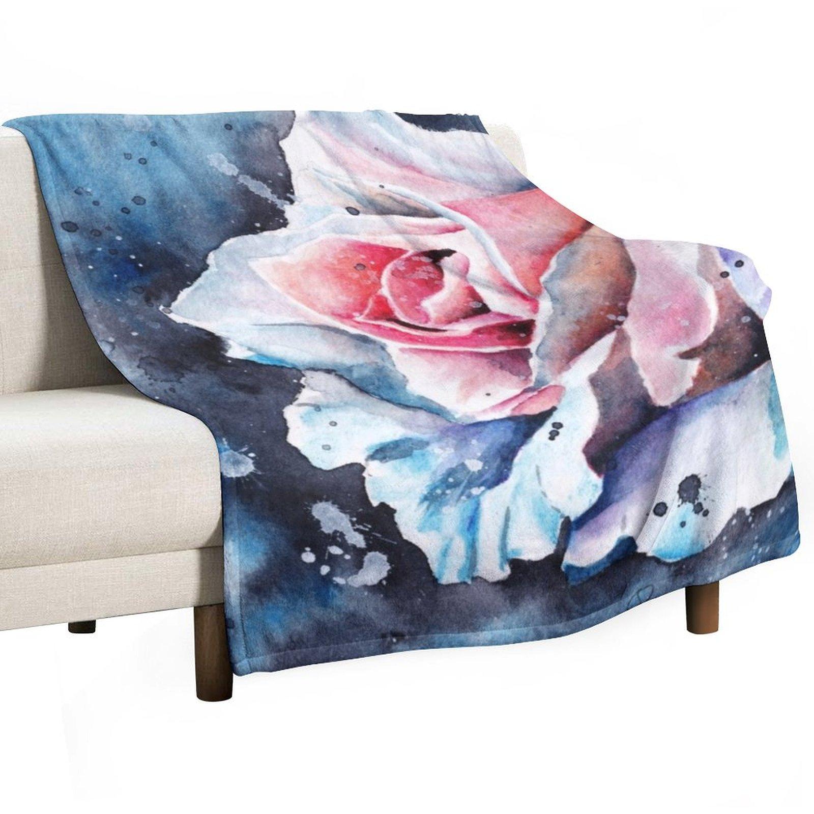 

Rose III Throw Blanket Decorative Sofa Beach Cute Plaid Blankets For Baby Blankets 30x40in