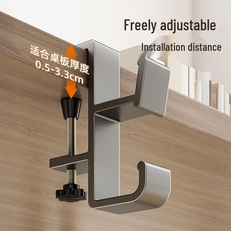 Student Desk Backpack Hook - No Drill, Strong Hold, No-Trace Hanging for Dorm or Office.