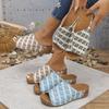Fashion Letter Print Platform Slippers for Women Summer Fashion Peep Toe Wedge Sandals Woman Lightweight Comfort Non Slip Beach Slides