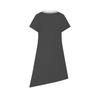 Fila Modern Heritage Relaxed Holiday Fashion Casual Comfortable Long Short Sleeve Dress Women Dresses Starship-Gray F11W528310F-GY