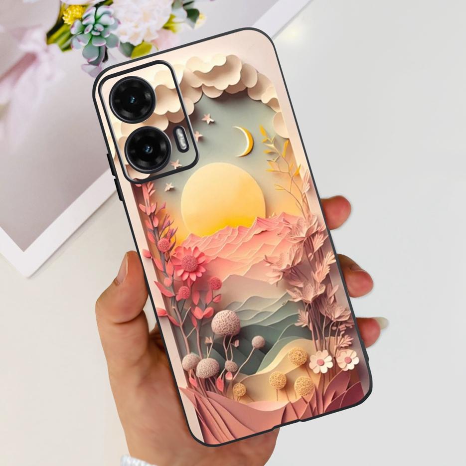 For Motorola Moto G35 G55 G85 Case Cute Painted Cover Matte Phone Case For Moto G85 G 35 G55 MotoG35 MotoG55 MotoG85 Soft Fundas