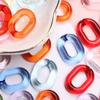 Creative Transparent Chain for Bracelet Necklace Making Loose Beads 15*19mm DIY Jewelry Accessories Multicolor Fashion 100Pcs Acrylic