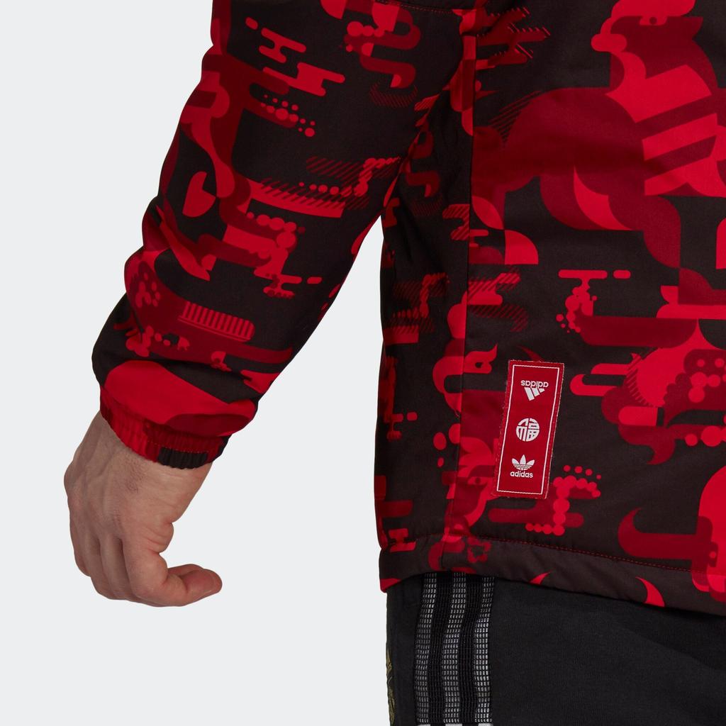 Adidas Manchester United Puffer Jackets Men's Natural Red Hooded Moderate Other GK9446