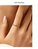 MODIAN S925 Sterling Silver Rhinestone Ring for Women – Elegant, Simple, Versatile Stacking Band