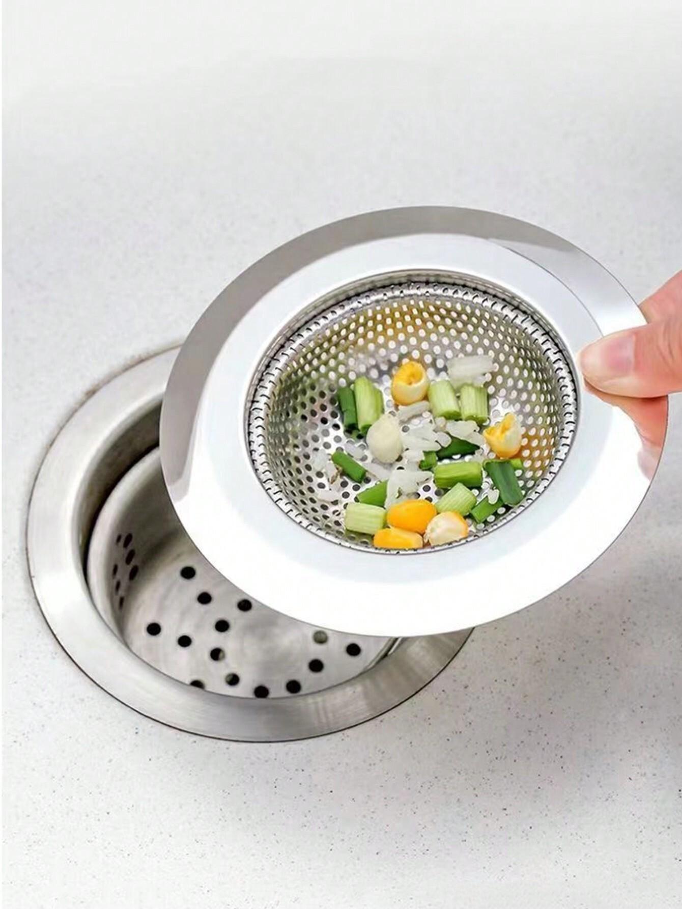 

1pc Stainless Steel Sink Strainer For Kitchen Sink, Bathroom Floor Drain Cover Home Bathroom one-size серебряный