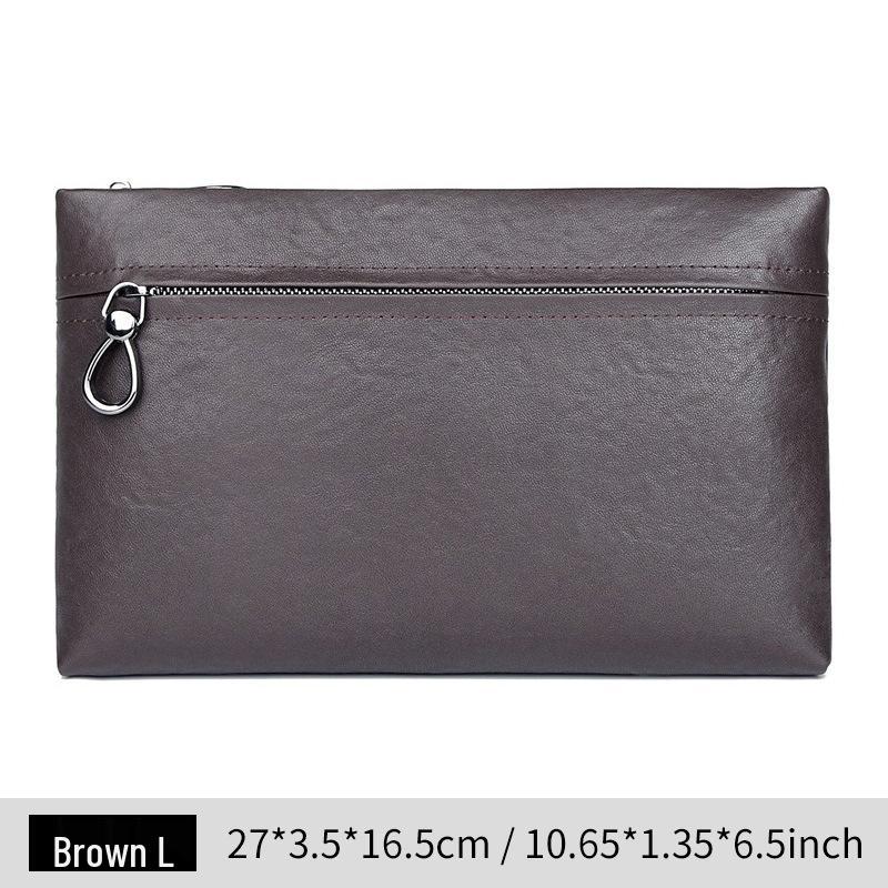 Jiameida Men's Genuine Leather Fashion Clutch Bag – Large Capacity Handbag & Mobile Phone Holder