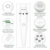 4 in 1 Electric Facial Cleansing Brush Sonic Waterproof Rotate Rechargeable Face Cleaning Tool Pore Cleaner Facial Skin Machine