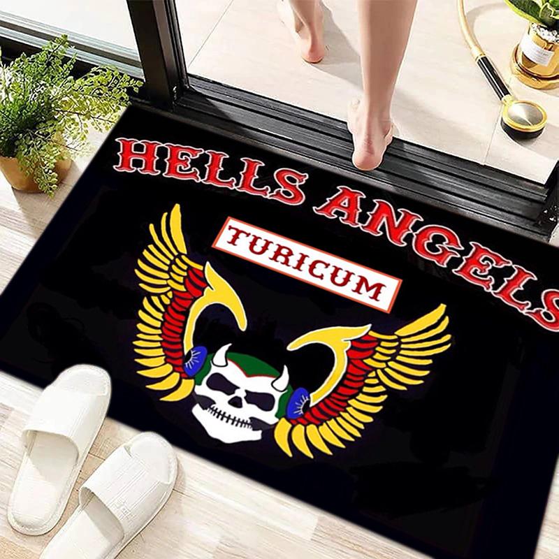 Gang Motorcycle enthusiasts Hells Angels Motorcycle Club carpet is suitable for living room and bedroom doormats office balcony decorative carpet V8