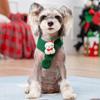 Cute Christmas Dog Knitted Scarf Collar Warm Santa Claus Pet Neck Warmer Festival Lightweight Cat Winter Scarf for Small Dogs