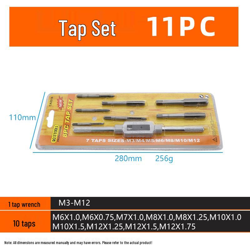 Metric & Imperial Tap and Die Set with Hand Reamer & Tap Holder – Comprehensive Threading Tool Kit.