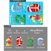 2026 New Christmas Decorations Happy New Year Snowman Pinecone Electrostatic Stickers Santa Claus Party Glass Stickers