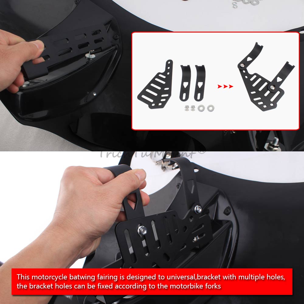 For Yamaha V Star 650 Classic XVS650A 1999-2015 Suzuki Honda Harley Motorcycle Part Front Batwing Inner Outer Fairing+Windshield