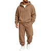 Men's Zip-Up Hoodie and Pants Set Loose Track Suit for Fall Winter