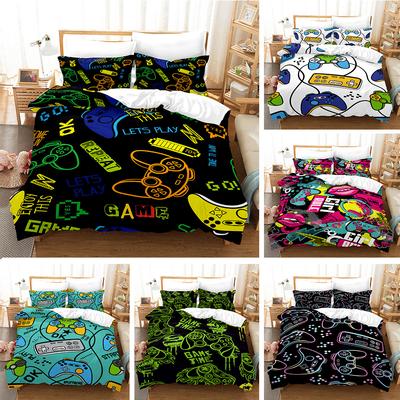 Game 3D Digital Printing Kit Quilt Cover Three-Piece Set