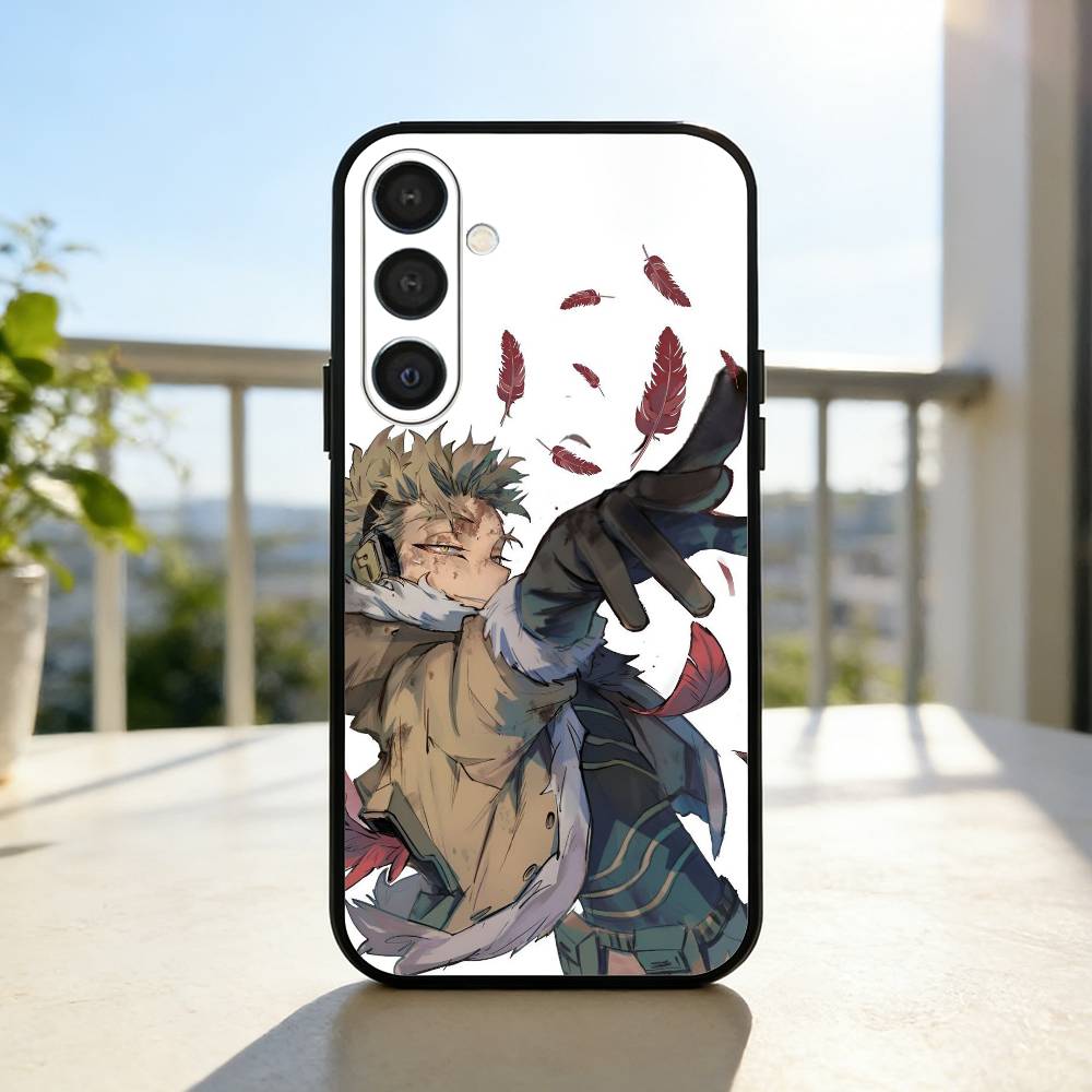 Anime MHA Hawks BNHA Phone Case For Samsung A73,72,71,A52,51,40,41,A22,A32,31,A13, Soft Black Shell Samsung a40