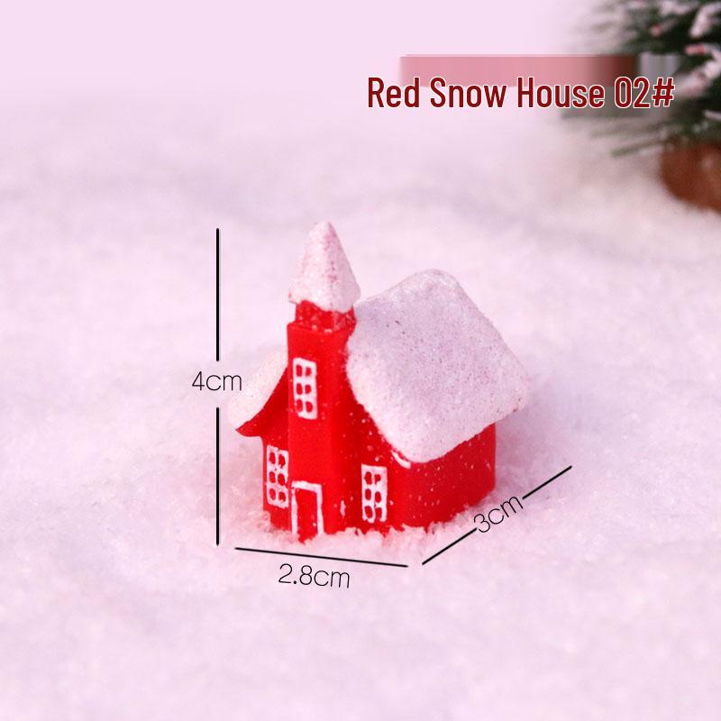 Handmade Mini Sleigh with Santa Claus Christmas Ornaments for Cake and Micro Landscape Decor