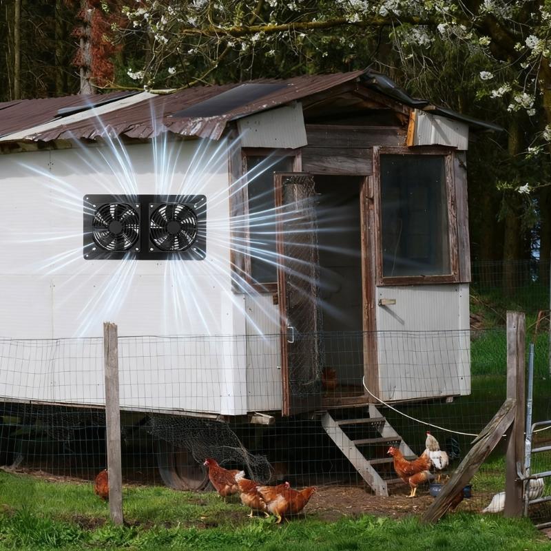 10W Solar plate Powered Exhaust Fan Cooling Ventilator Solar Exhaust Fan for Dog Chicken House Greenhouses Enduring