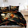 Halloween Horror Poster Knife Bedding Set Comforter Cover Gift for Bedroom,Includes 1 Cover and 2 Pillowcases, No InsertB420