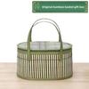 Traditional Bamboo Storage Basket With Handcrafted Design For Kitchen Organization