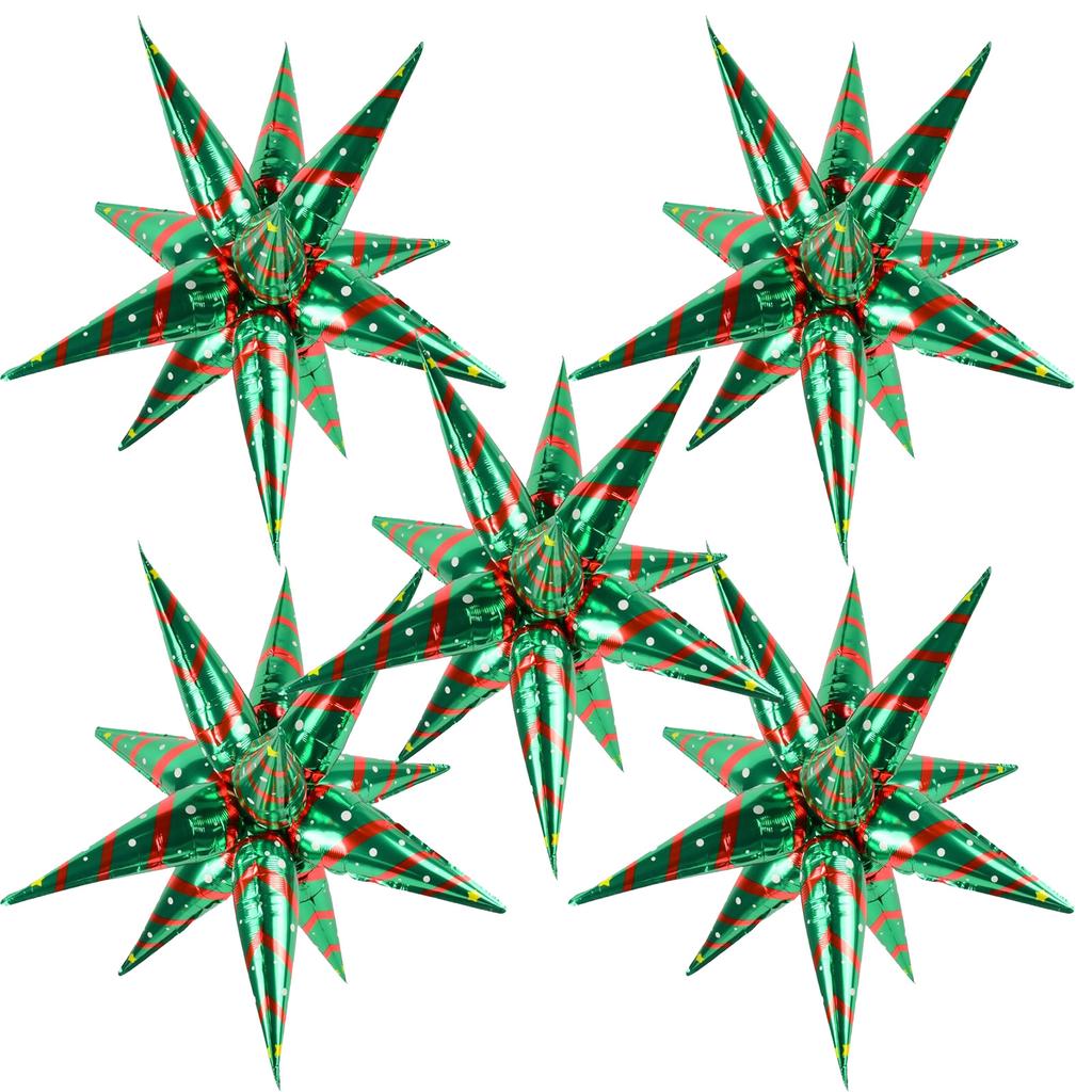 Explosion Balloon for Christmas Birthday Party Decorations,Checkered Explosion Pointed Star Checkered Racing Balloons Boys Party