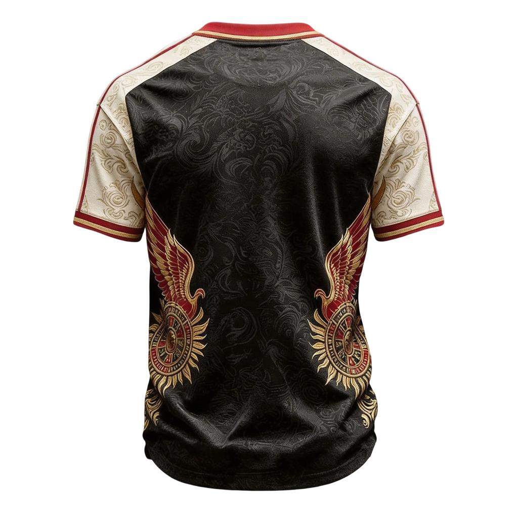 Men's Casual V-Neck Short Sleeve T-Shirt Lightweight Breathable with Mexico Letter Print