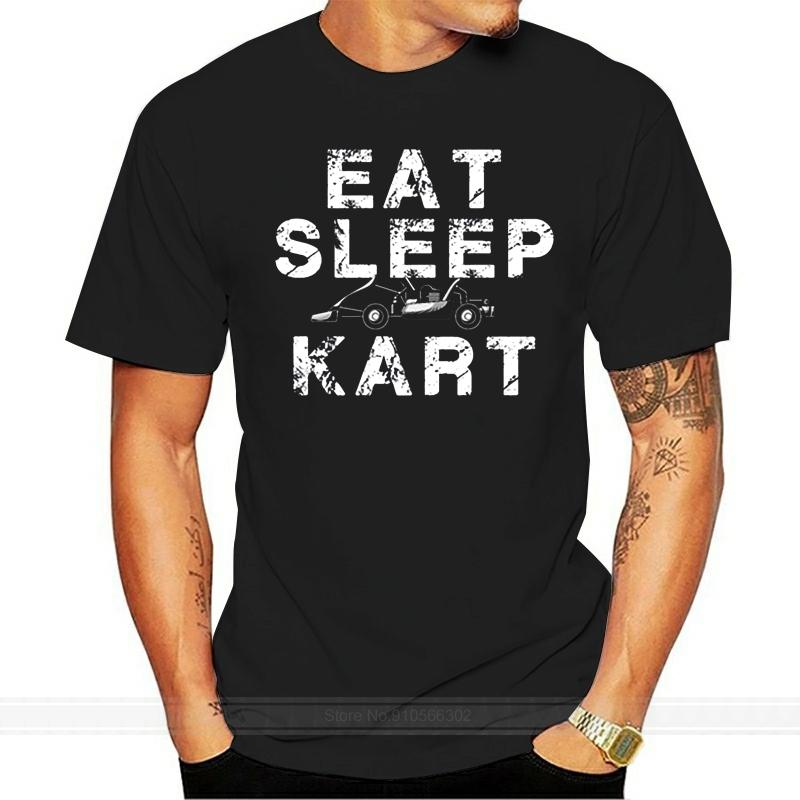 

Customize Gokart Eat Sleep Kart T Shirt Men Outfit Boy Girl Tee Shirt O Neck Clothes fashion tshirt men cotton brand teeshirt S