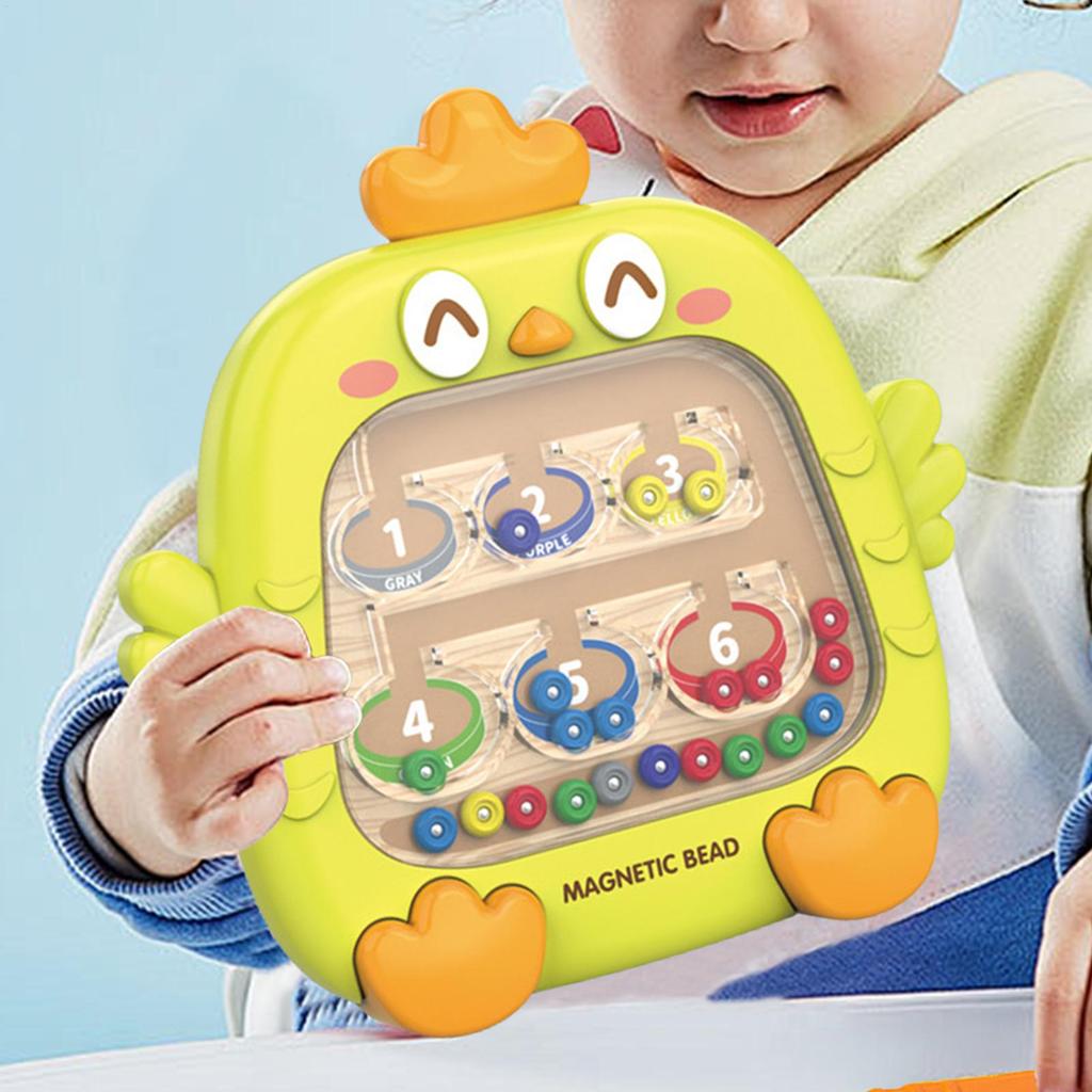 Magnetic Maze Chicken Design Color Matching Counting Puzzle Board Toy Fine Motor Skills Toys for Boys Girls Ages 4