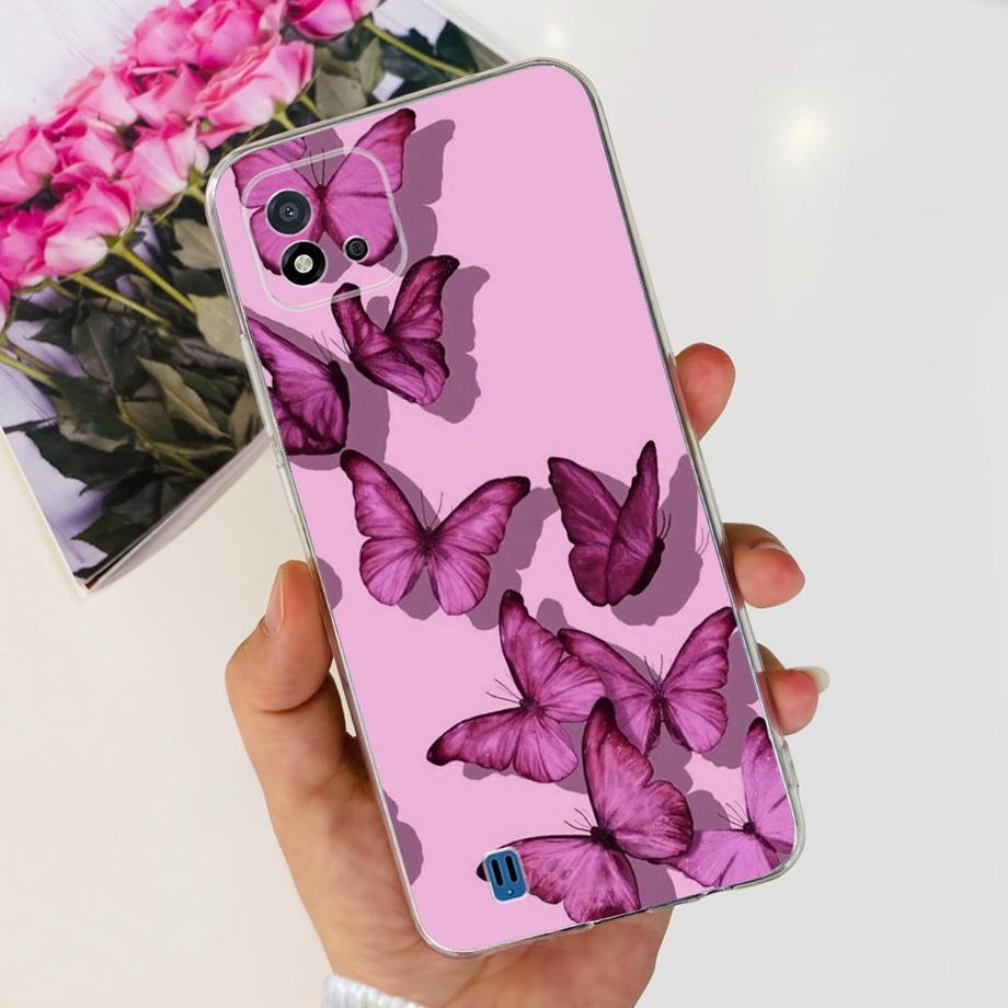 For Realme C11 2021 Clear Soft TPU Silicone Phone Back Cover For Realme RMX3231 C 11 RealmeC11 Funda Cool Dragon Cat Capa Bumper