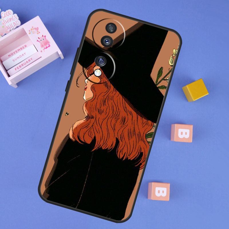 Halloween Witch Cat Case For Honor X9d X9a X9b X9c X8a X8b X8c 200 400 Pro 50 70 90 Magic 7 Lite 5 6 8 Pro Cover