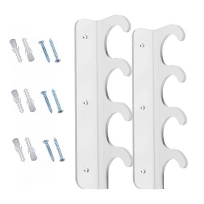 Fashionable Fishing Rods Wall Mounted Display Rack with Storage Hooks Portable Accessory for Longboards and Snowboards