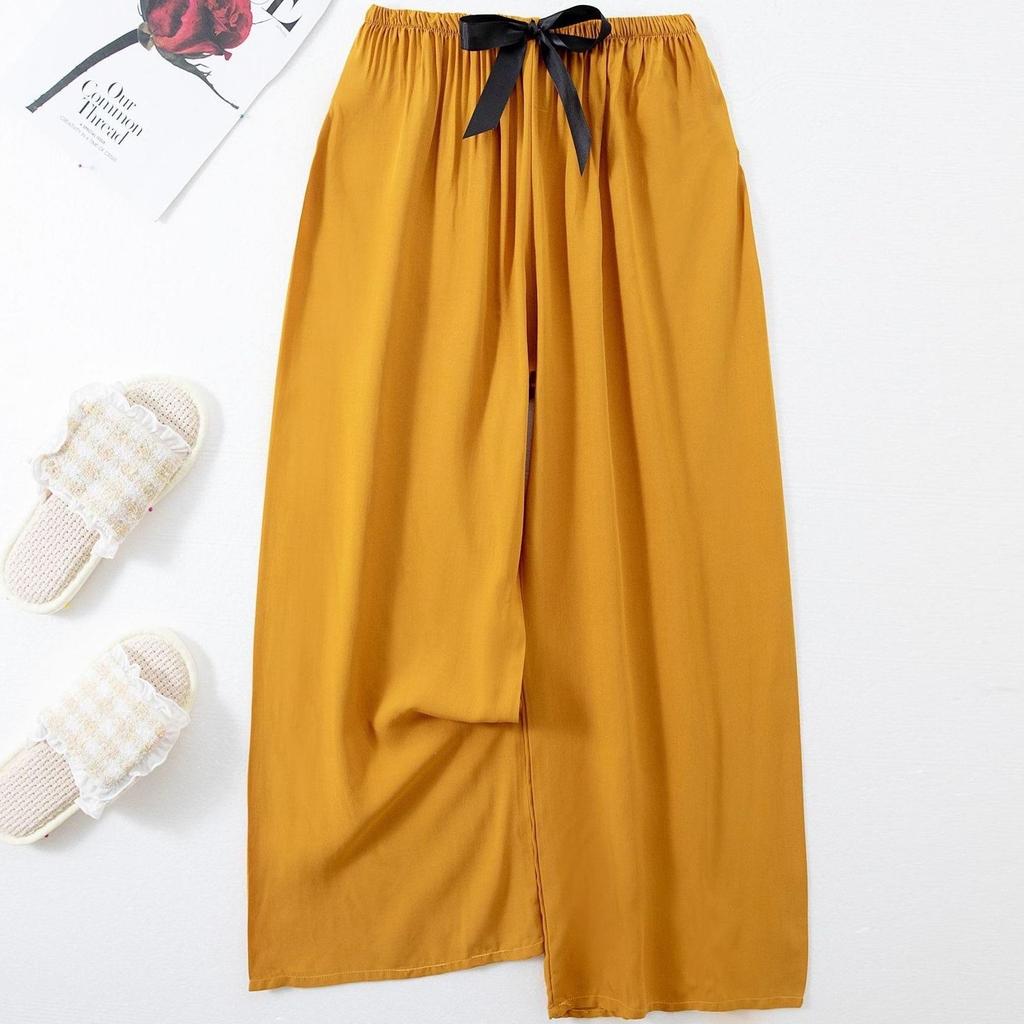 Women's Floral Cotton Silk Pajama Pants, Mosquito Repellent, Outdoor & Home Wear, Plus Size, Lightweight Summer Style.