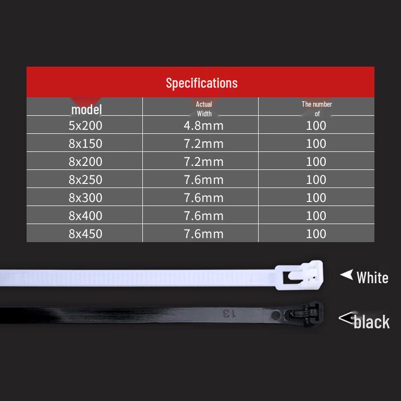 Reusable Retractable Nylon Cable Ties
