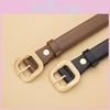 Trendy Pu Leather Waist Belt With Alloy Buckle For Chic Office And Casual Looks