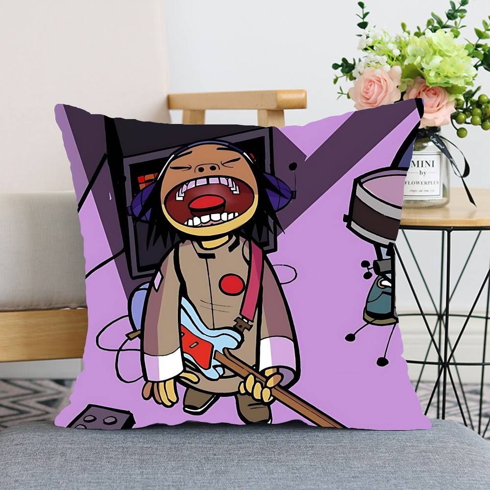 Singer GGorillaz Band Throw Pillow Covers Pattern Cushion Cover Suitable For Sofa Bedroom Car Pillow Cover