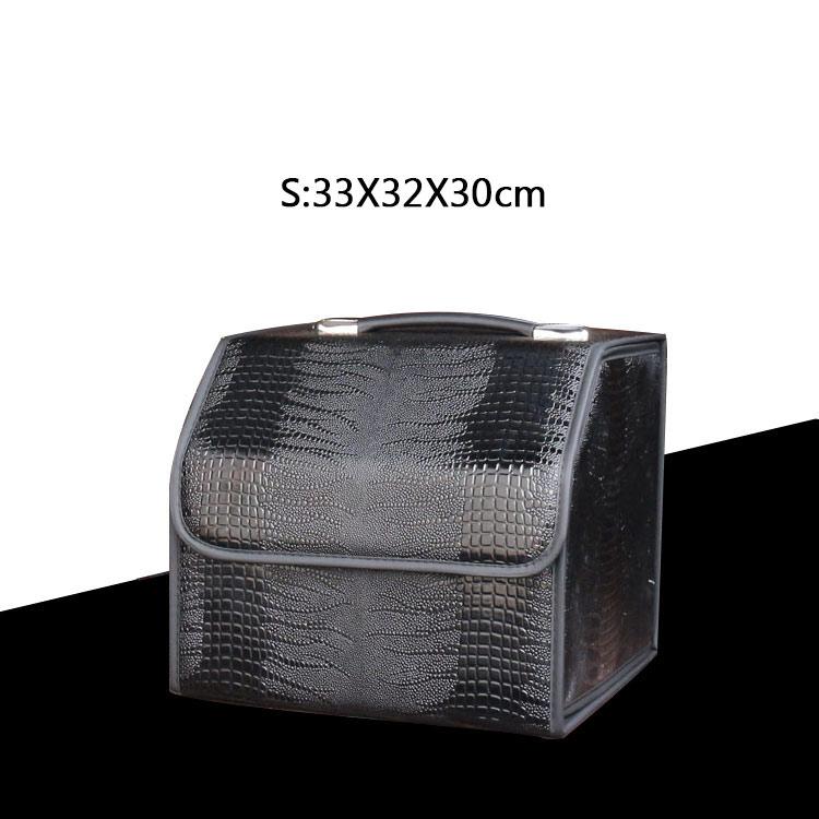 Crocodile Pattern Trunk Storage Box Artificial Leather Large Storage Bag Folding Organizer Boxs Waterproof Auto Accessories