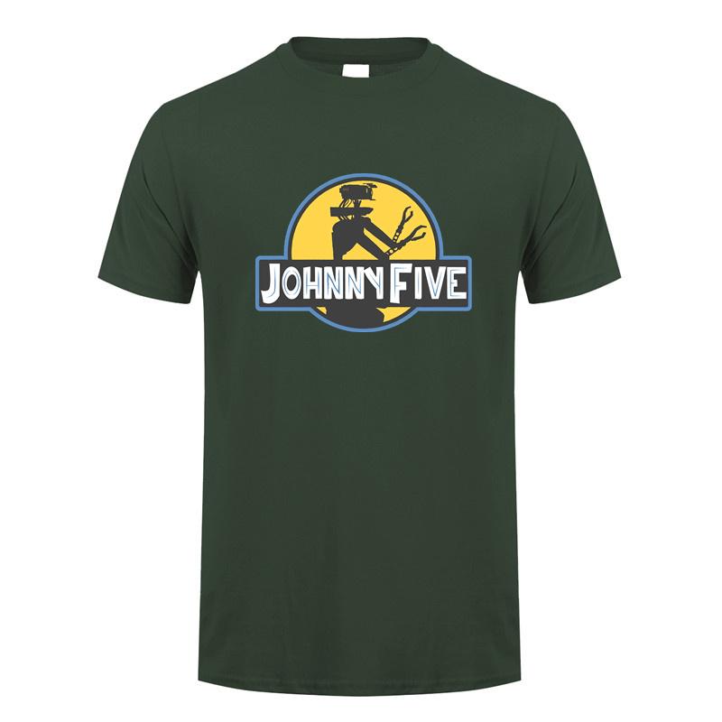 Lustiges Johnny 5 T-Shirt Unisex Streetwear Tops Sommer Kurzarm Baumwolle Geburtstagsgeschenke Johnny Five T-Shirt DY147