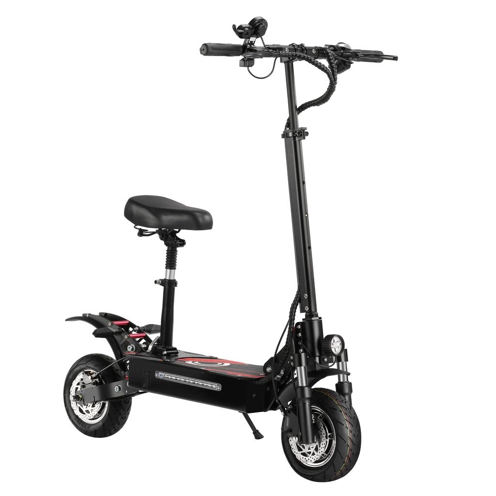 BOYUEDA Q7Pro Monopattino Elettrico 3200W Doppio Motore 10 Pollici E-Scooter per Adulti con Batteria 52V19AH Pneumatico Silenzioso Pieghevole Doppio Comando