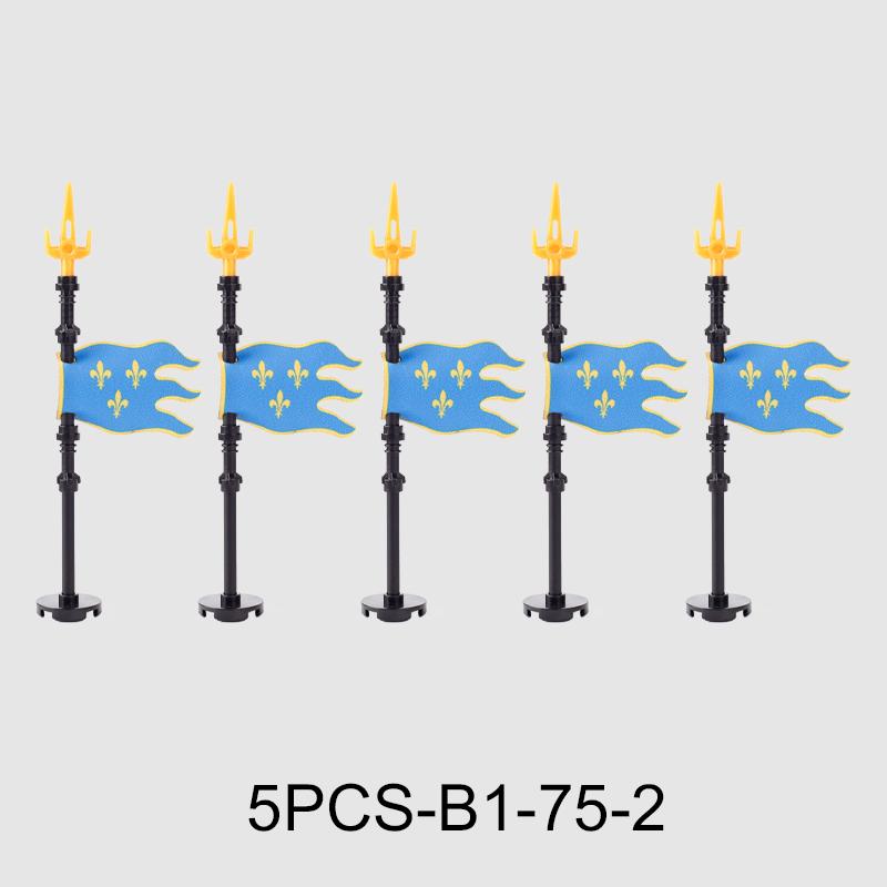 Medieval Military Flag Series War Castle Knight Soldier Warrior Accessories Building Blocks Ancient Holy Rome Bricks Toys Gifts