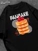 Pancake T-shirt Mens Tshirt Womens Tshirts with Letters Print Short Sleeves T-Shirt Casual Street Tee Shirt Top