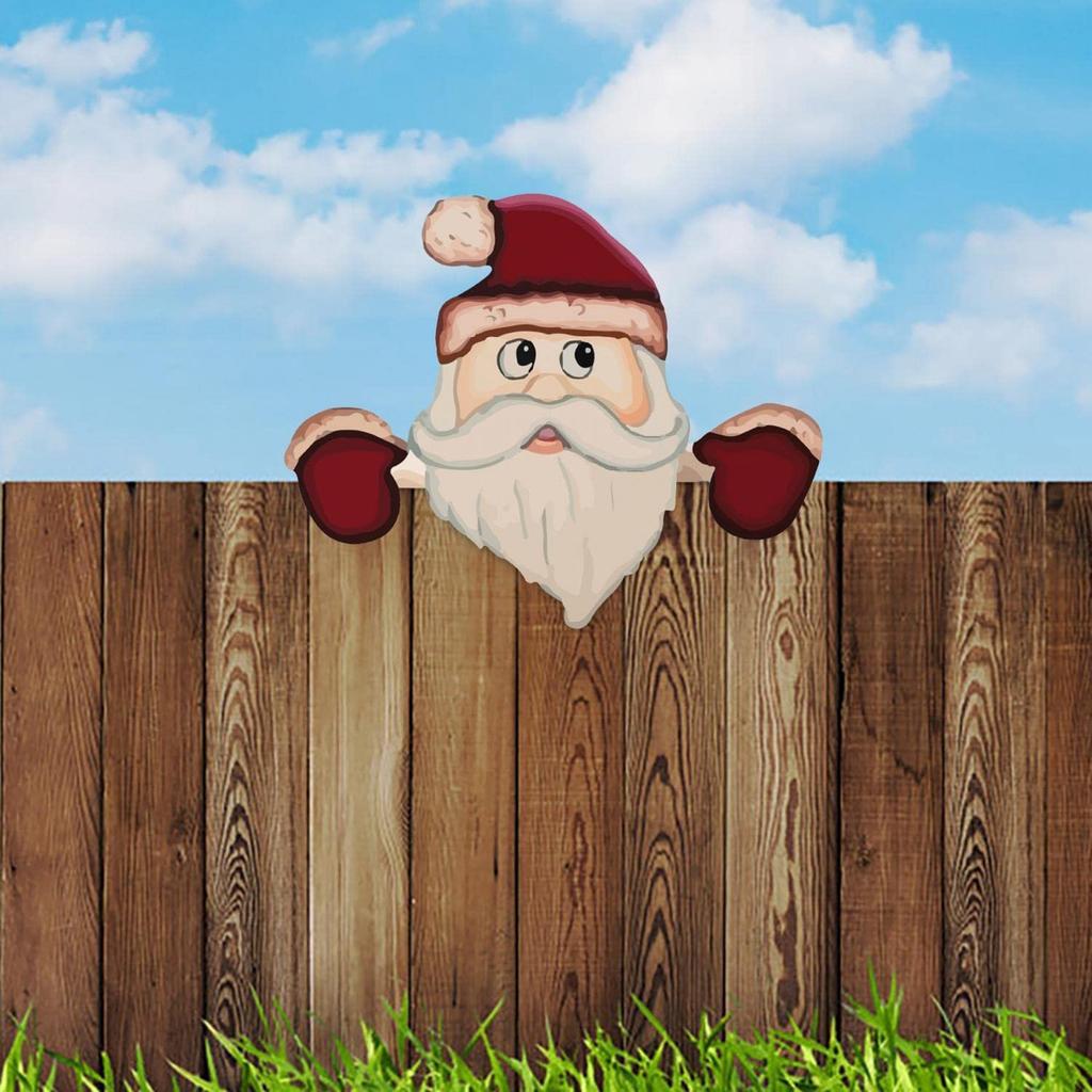 Christmas Decoration Fence Peeping Art Decoration Garden Decoration Courtyard Wall Sign