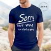 Fashion Is None of My Business Pattern 3D Printed T-shirt Men's Short Sleeved Round Neck Clothing Summer Trendy Casual Streetwear