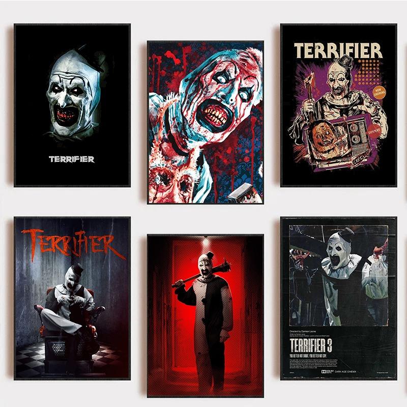 High Quality Terrifier 3/2/1 Collection Classic Thriller Movie Film Posters  Wall Art Canvas Paintings Halloween Home Room Decor