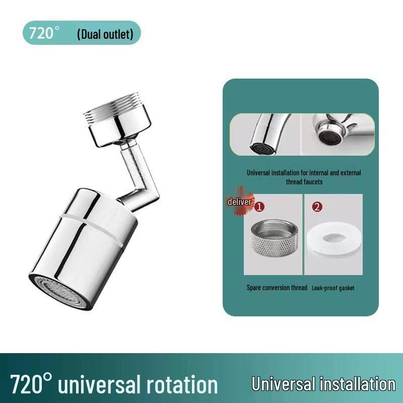 Drehbarer, druckbeaufschlagter Spritzschutz-Wasserhahnverlängerungskopf