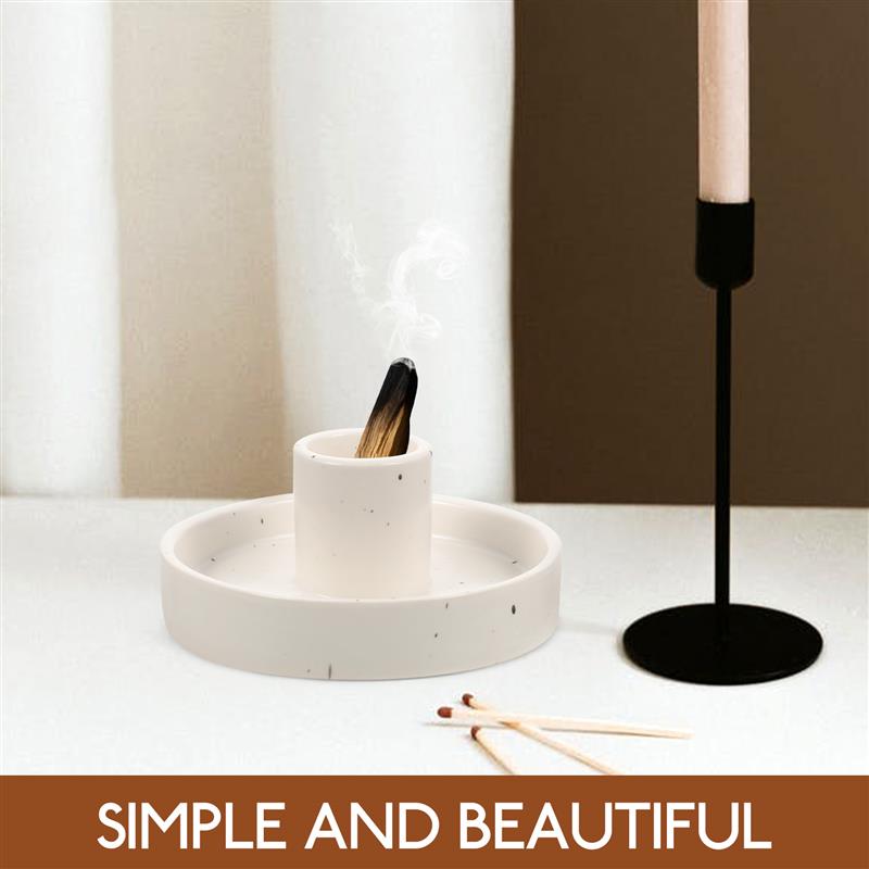 1Pc White Ceramic Incense Stick Holder Aromatherapy Stand Modern Tealight Burner Palo Santo Wood Meditation nament Home