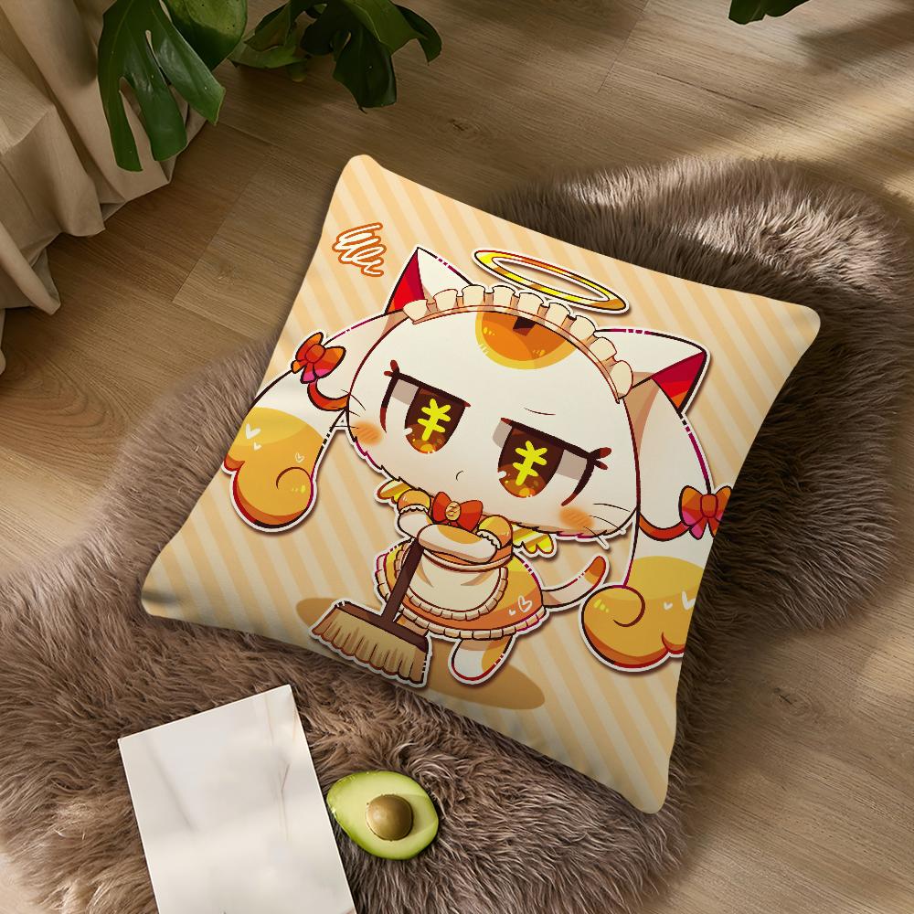 Cute P-Pepoyo Artist Producer Kawaii Music For Bedroom Car Coffee Shop Room Soft and Living Room Sofa Decorative Pillow Case
