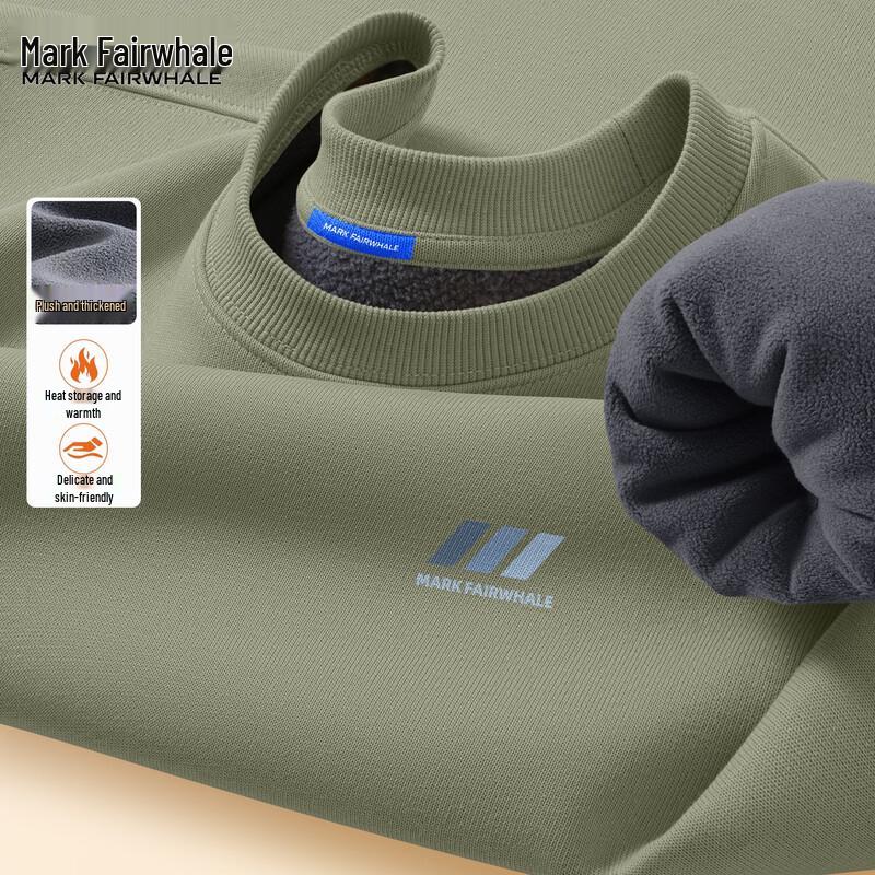 Mark Fairwhale Men's Heavyweight Fleece-Lined Crewneck Sweatshirt